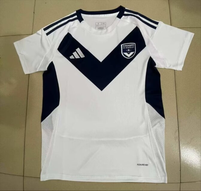 AAA Quality Bordeaux 24/25 Away White Soccer Jersey